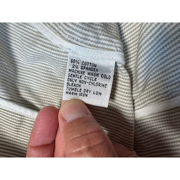 Talbots Cotton Jacket/blazer, size Women's XL, Tan & White striped, size 16 - Picture 8 of 8